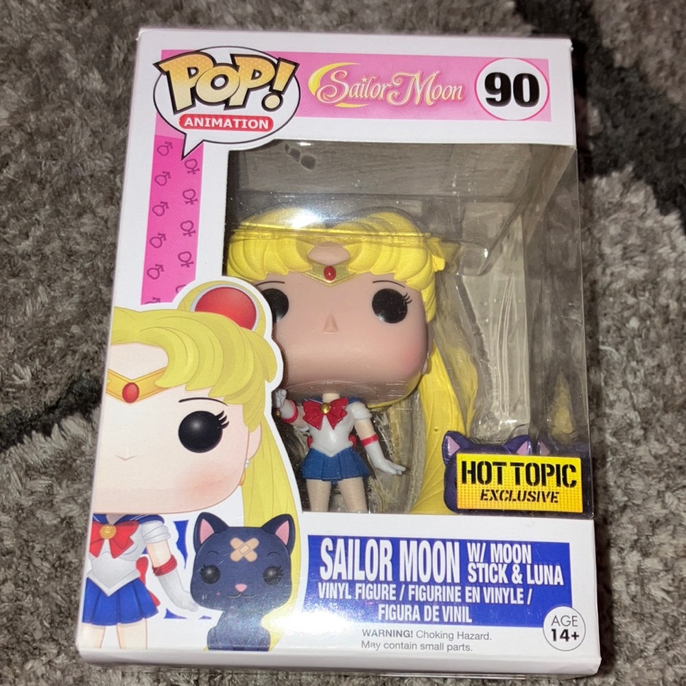 Sailor Moon w/ moon stick & Luna Hot Topic Exclusive